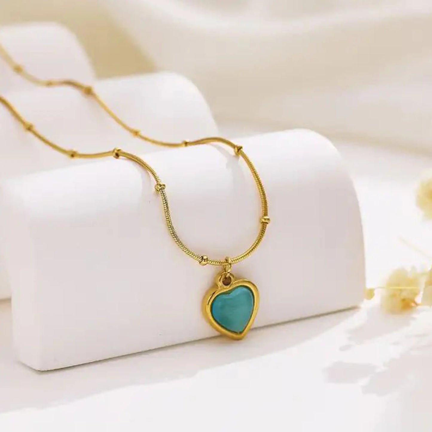 Blue Heart Necklace