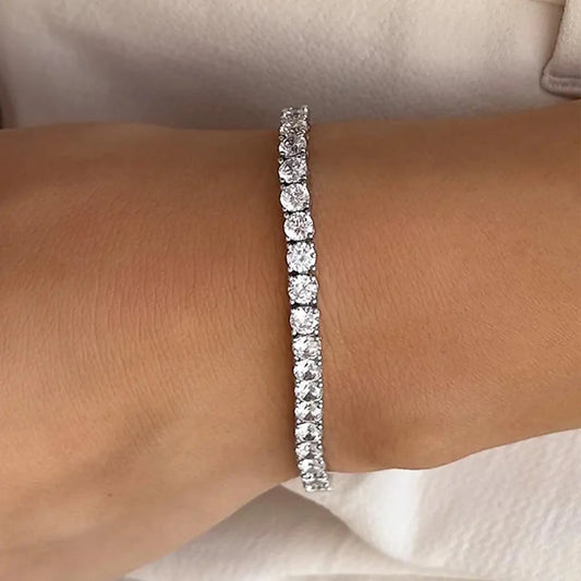 Tennis Silver  Bracelet