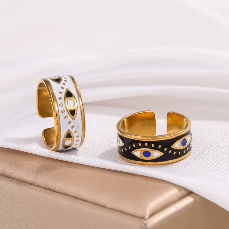 Ring Evil Eye White