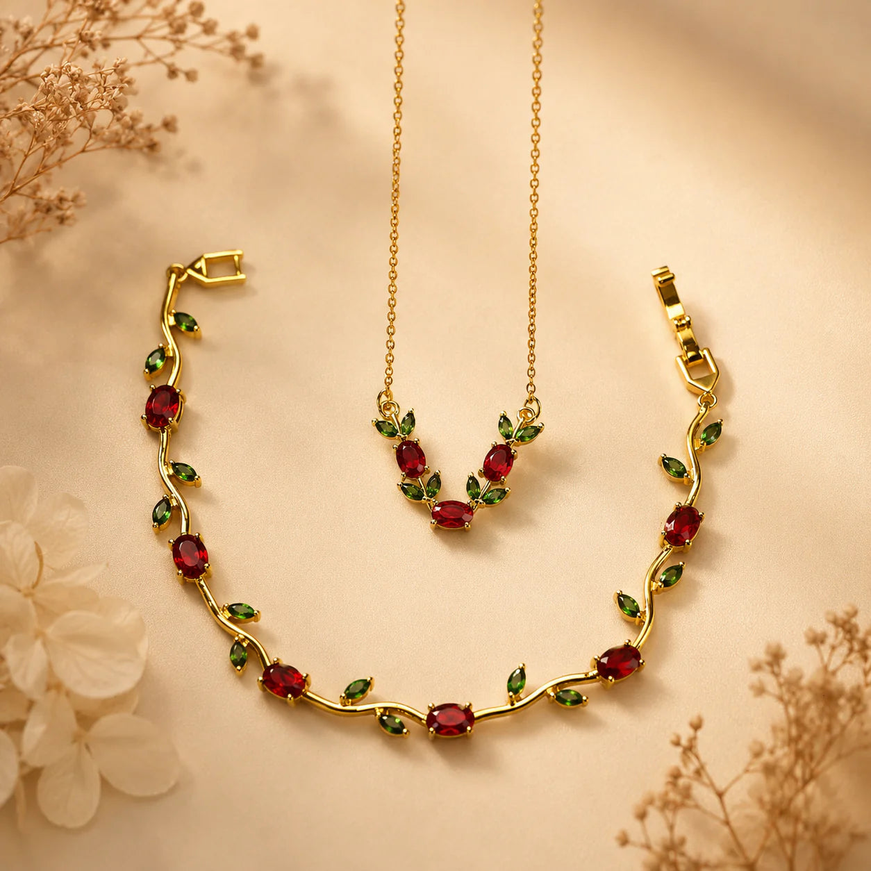 Red Tulip Flower Set