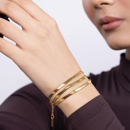 Triple Snake Chain Bracelet