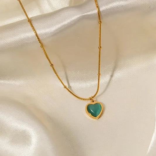 Blue Heart Necklace