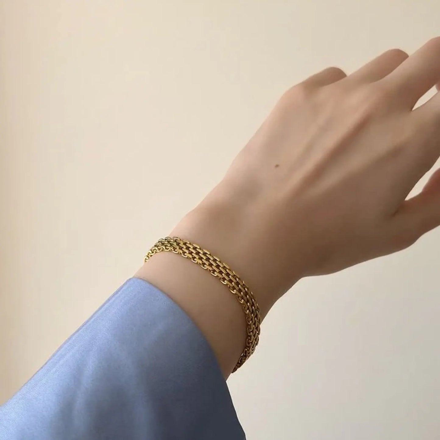 Gold-flat Bracelet