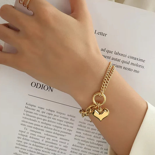 Anok Golden Love Heart Bracelet