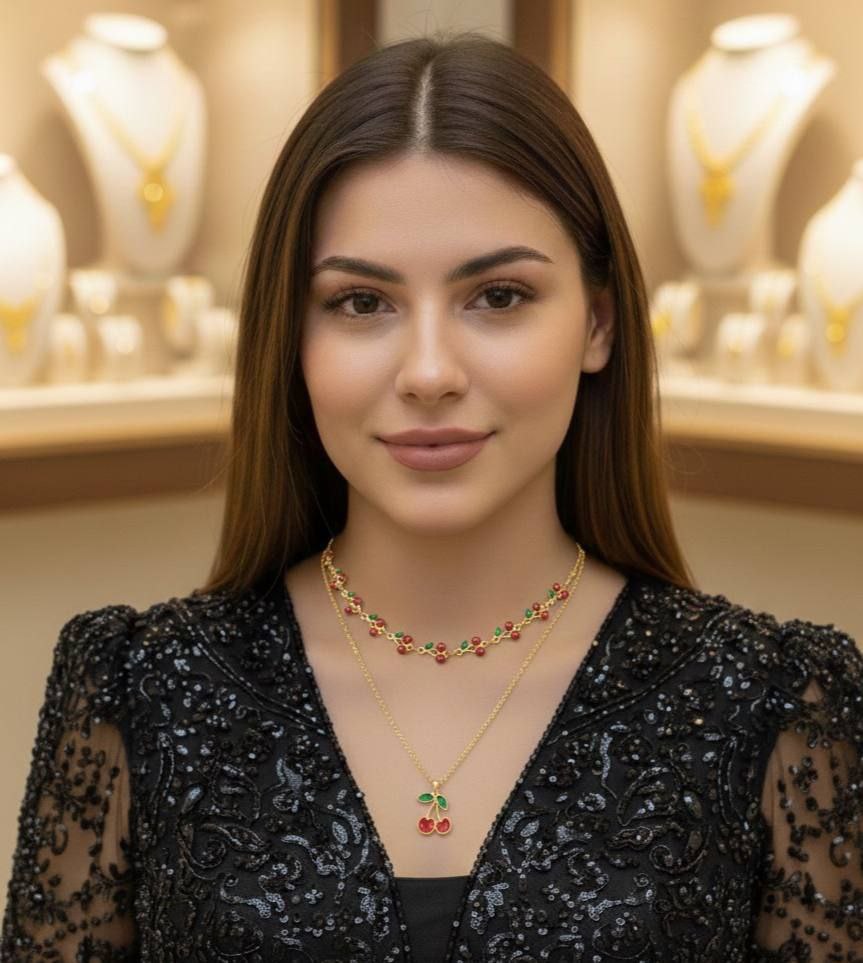 Cute Cherry Necklace