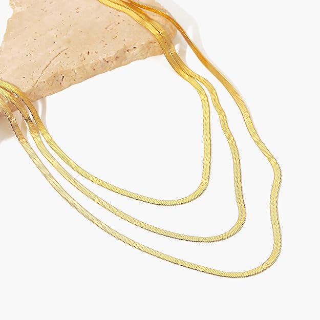 Triple Snake Chain Necklace