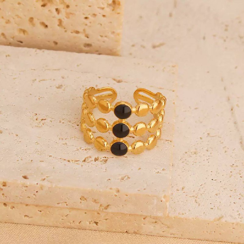 Black Aura Gold Ring