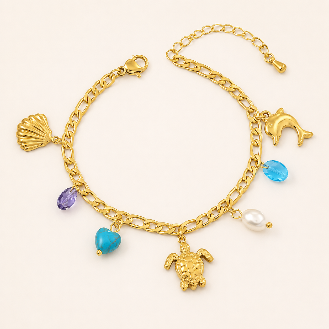 Aqua Shell Bracelet