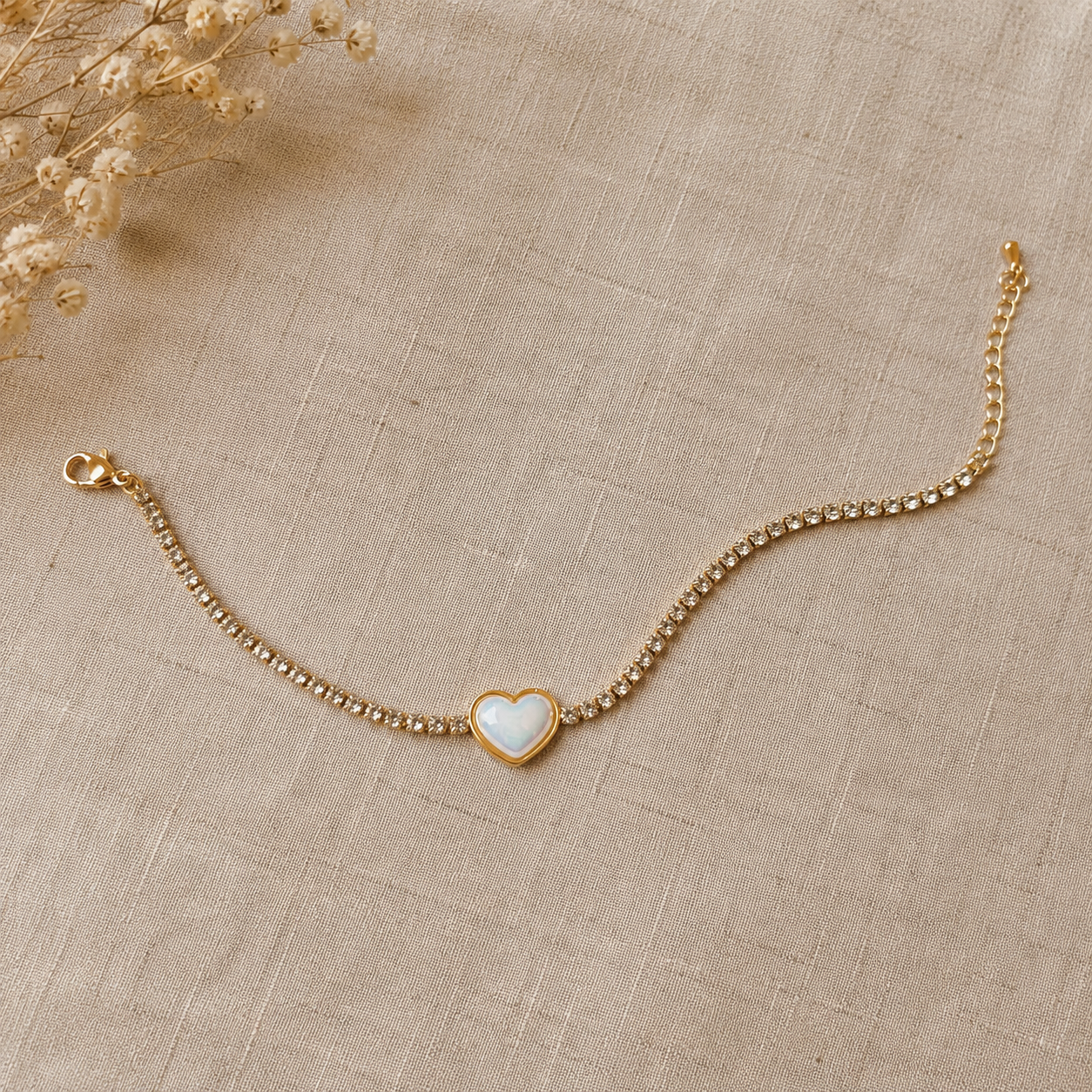 Heart Tennis Bracelet