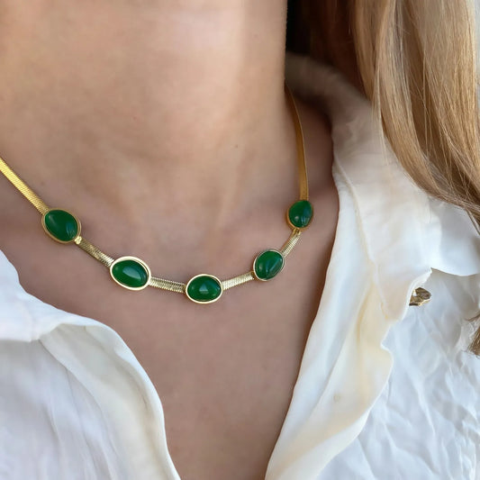 Valentina Green Stone Necklace