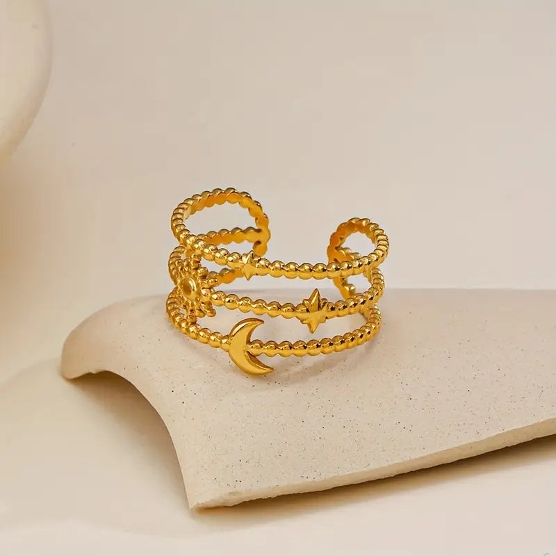 Sun Moon Star Ring