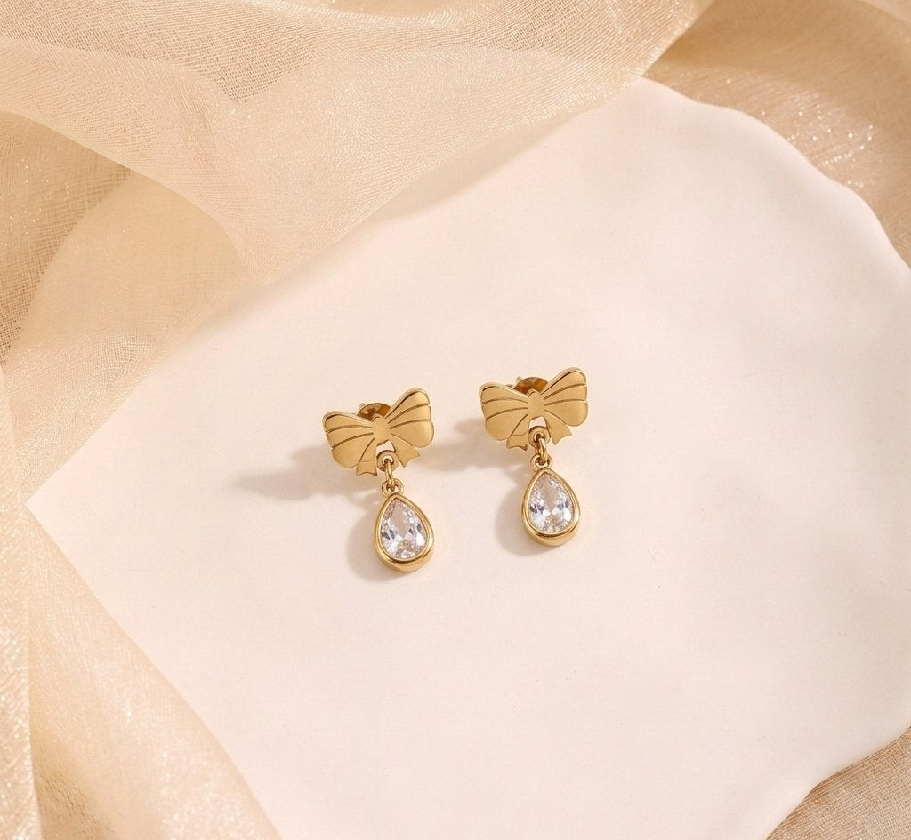 Twinkle Bow Drops Earrings