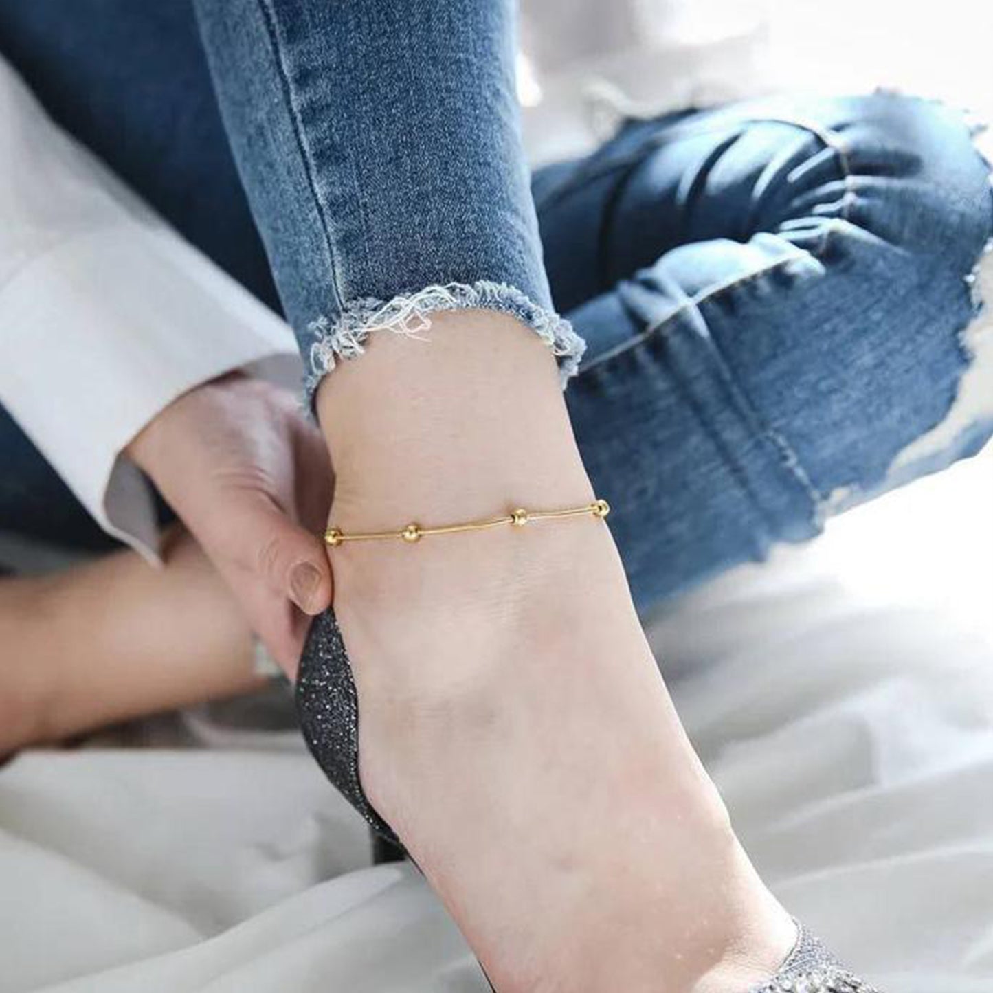 Round Snake Chain Anklet