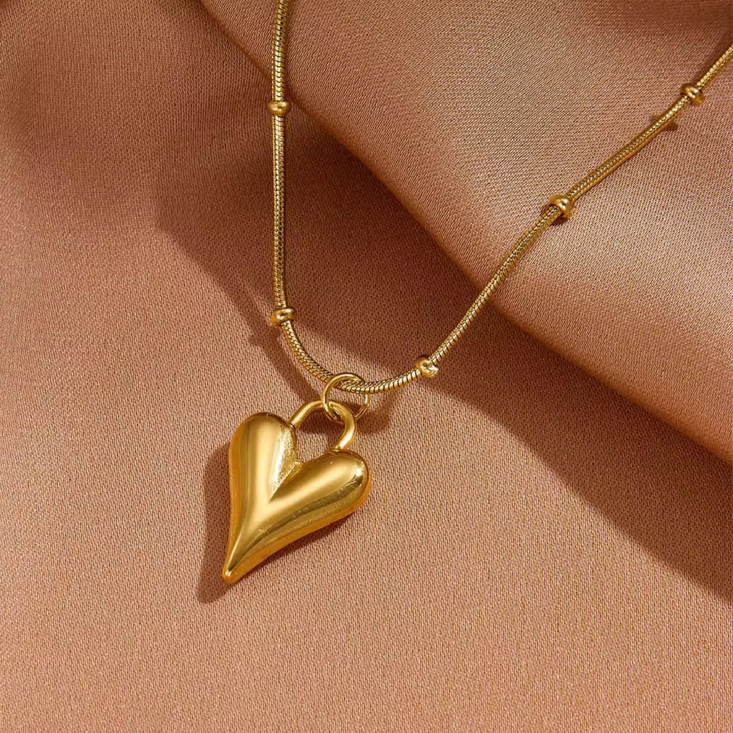 Thin Heart Necklace