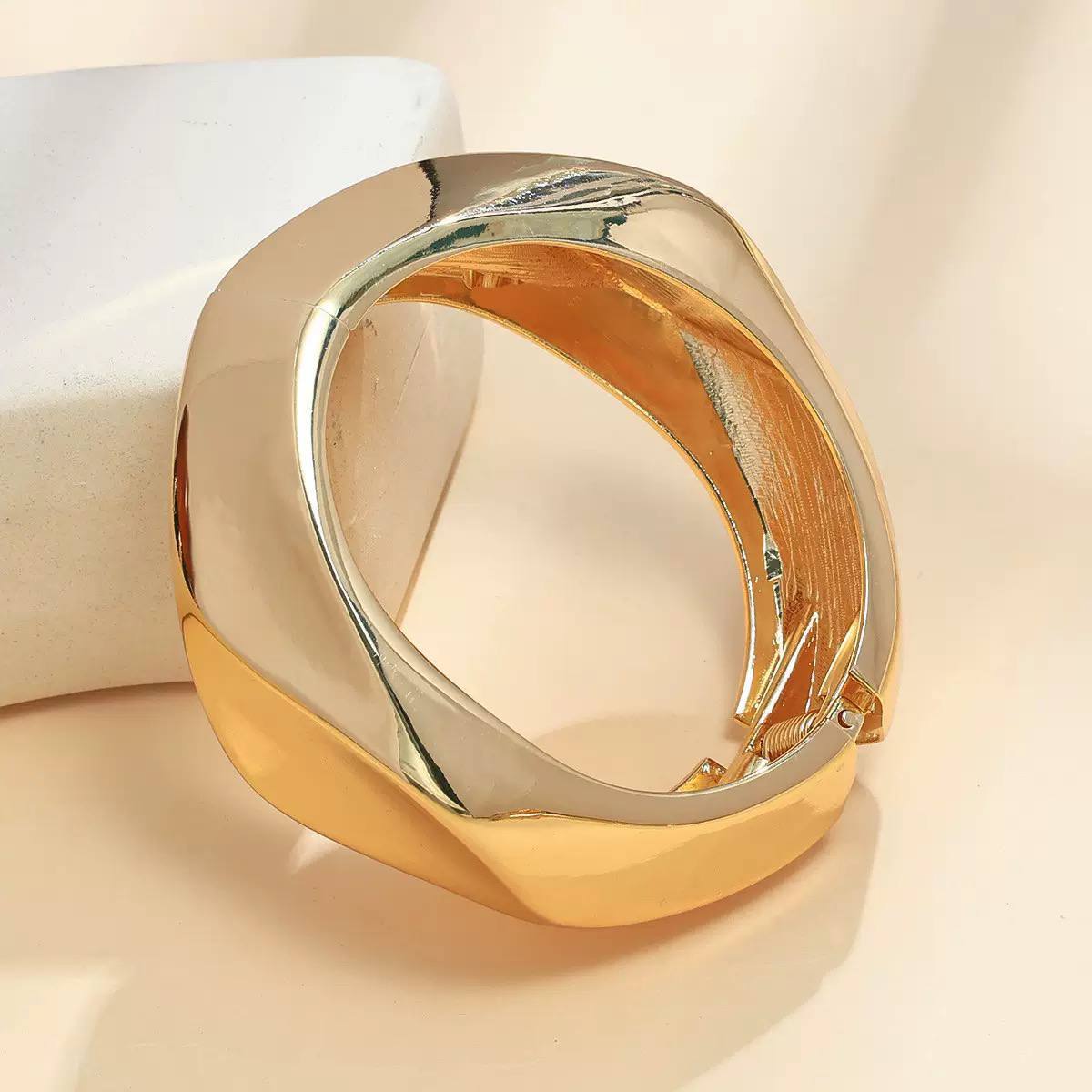 Gold Geometric Shape Bangles