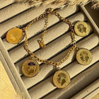 Five Coins Figaro Bracelet