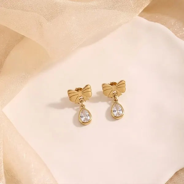 Twinkle Bow Drops Earrings