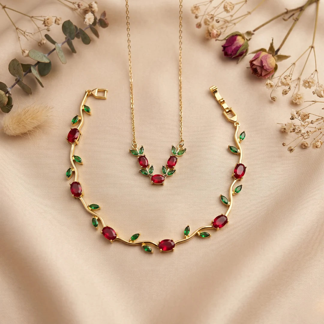 Red Tulip Flower Set