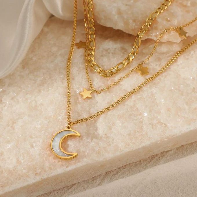 Moon Spell Triple Necklace