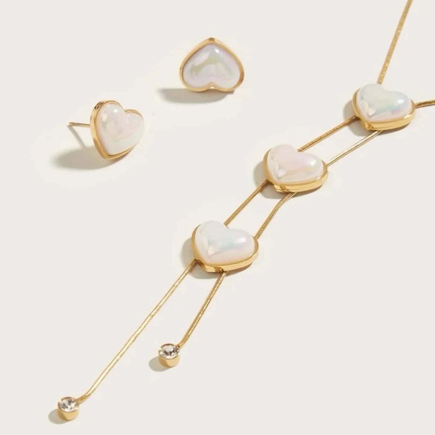 Heart Round Zircon Set