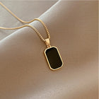 Gold Chain with Black Pendant Necklace