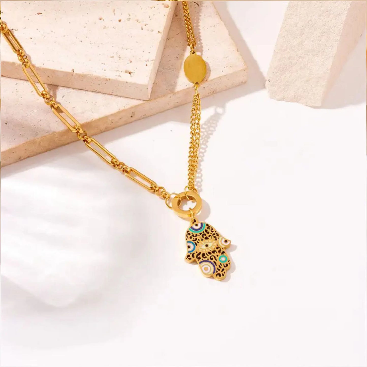 Creative Buddha Hand Shape Necklace