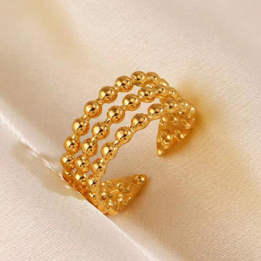 3-Layer Round Bead Ring