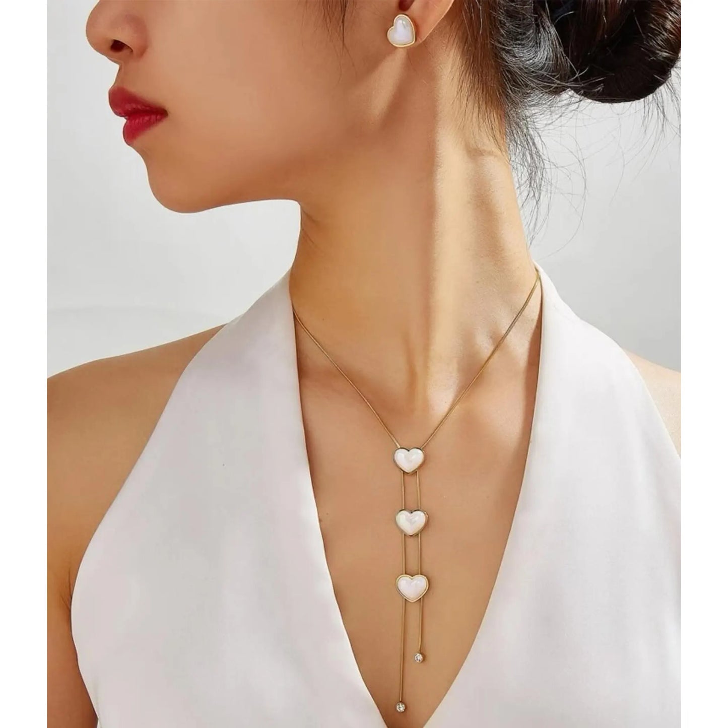 Heart Round Zircon Set