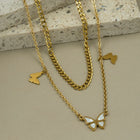 Butterfly Double Layered Necklace