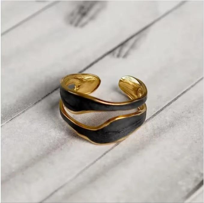 Kayla Enamel Open Ring