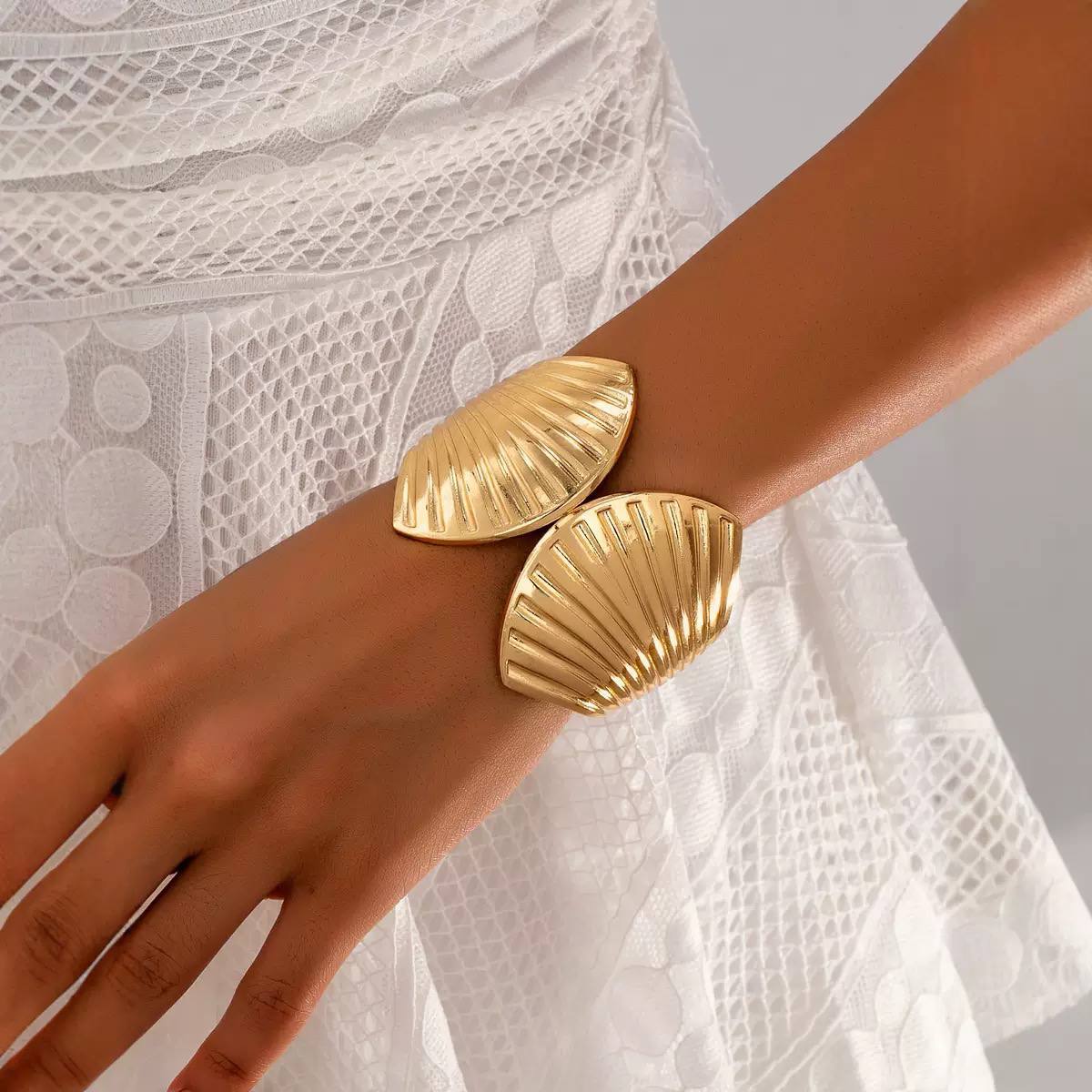 Gold Shell Bangles