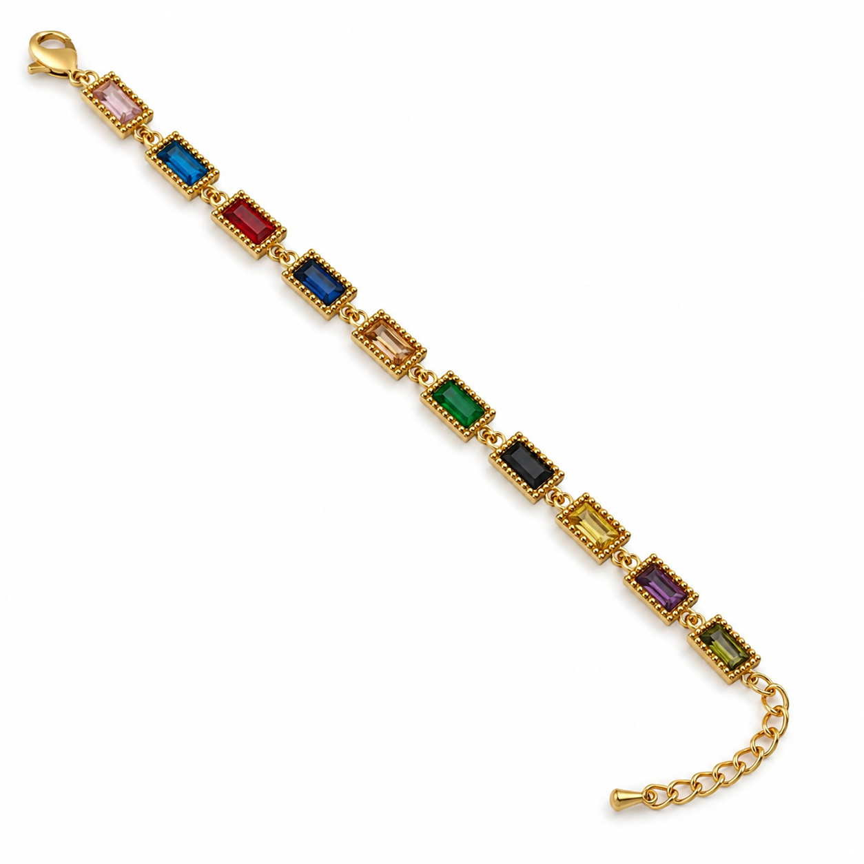 Rainbow Baguette Bracelet