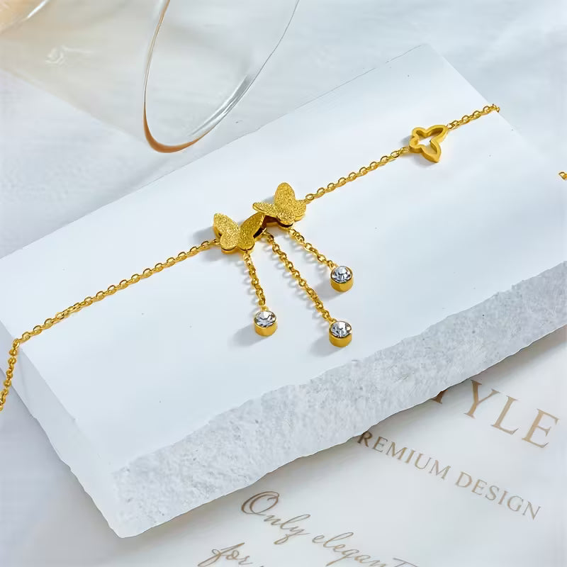 Anklet - Elegant Simple Butterfly Design