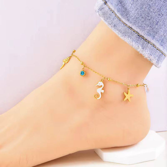 Seahorse Charm Anklet