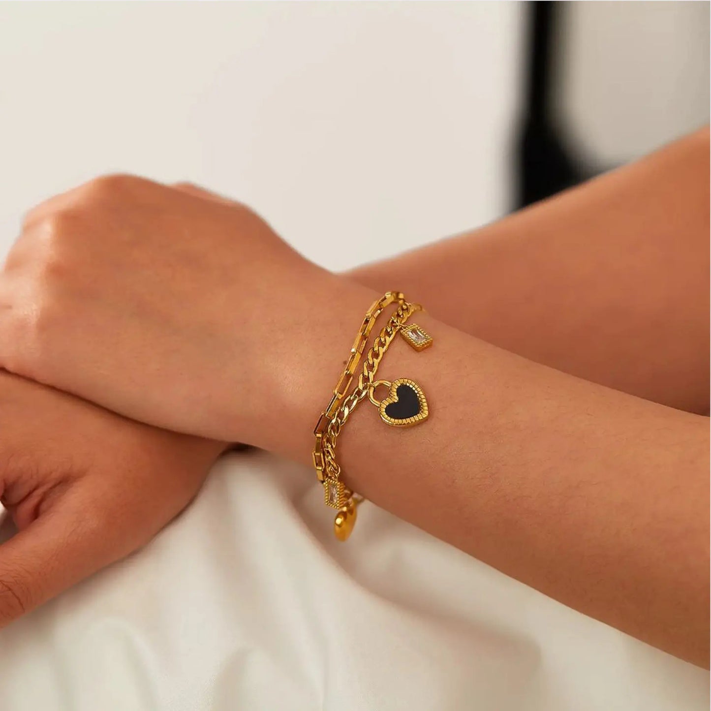 Double Sided Heart Bracelet