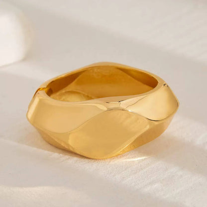 Gold Geometric Shape Bangles