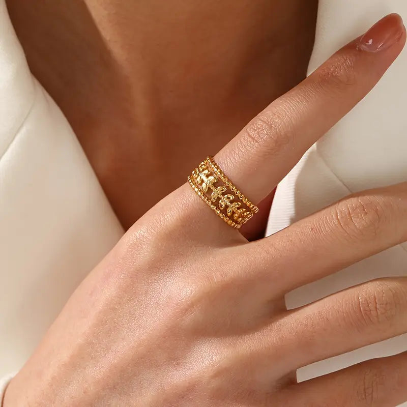 Elina Gold Finger Ring