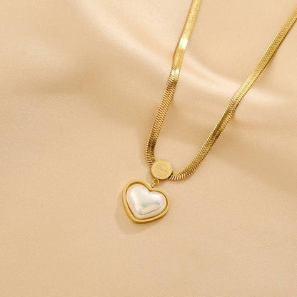 Heart Themed Snake Necklace