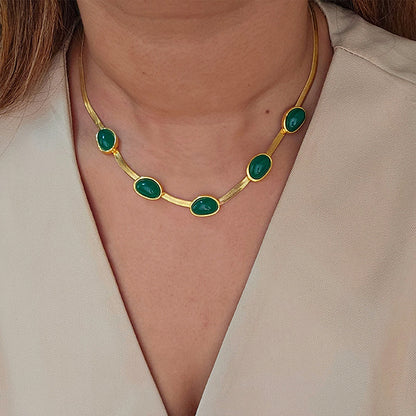 Valentina Green Stone Necklace