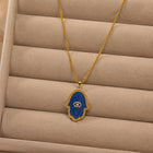 Azure Hamsa Necklace