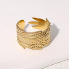 Golden Feather Ring