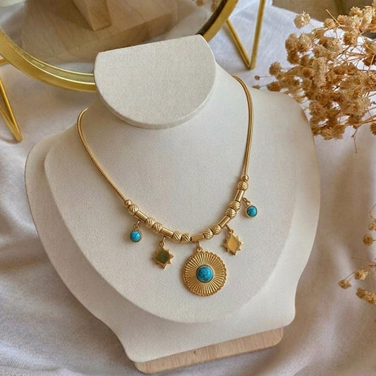 Turquoise Sun Necklace