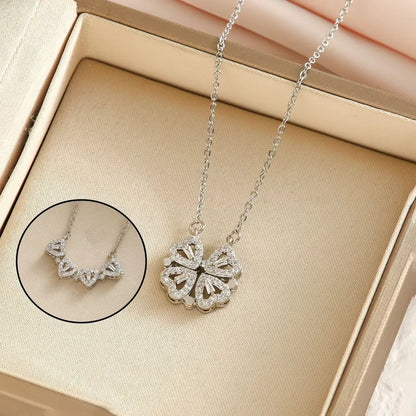 Silver Magnetic Heart Necklace