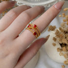 Red Opal Ring