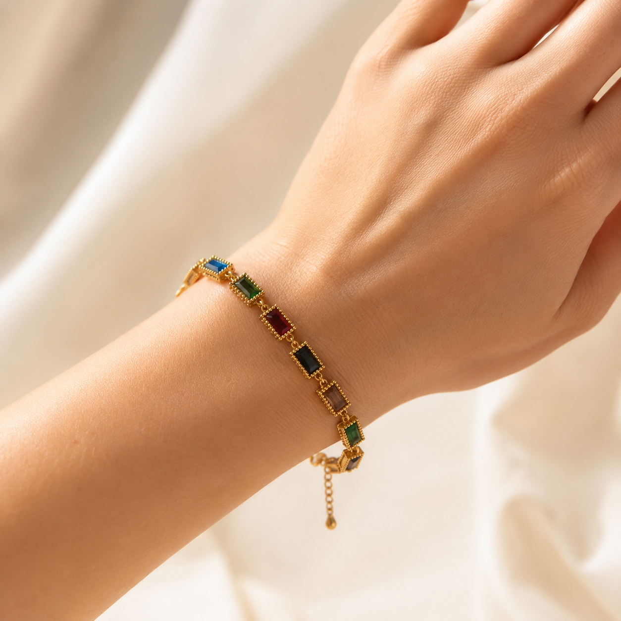 Rainbow Baguette Bracelet