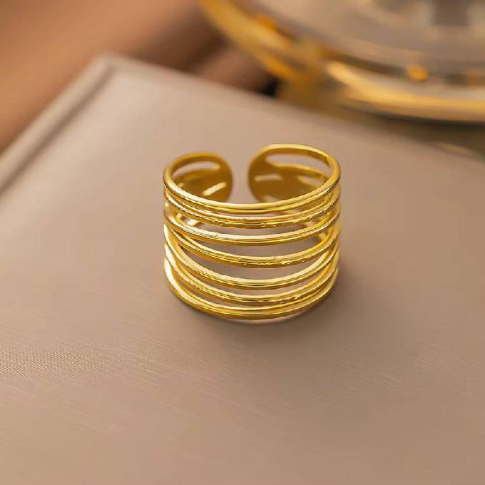 Hammered-Effect Ring