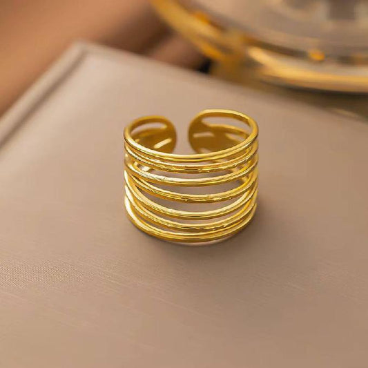 Hammered-Effect Ring