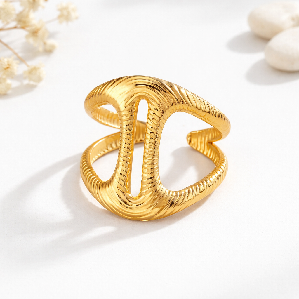 Golden Flow Ring