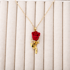 Red Velvet Rose Necklace