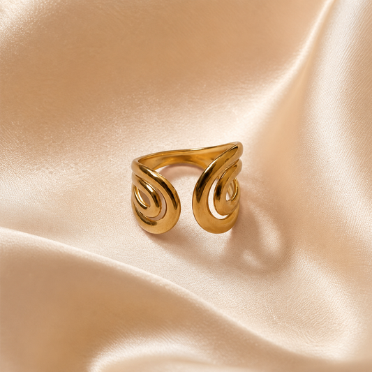 Golden Swirl Ring